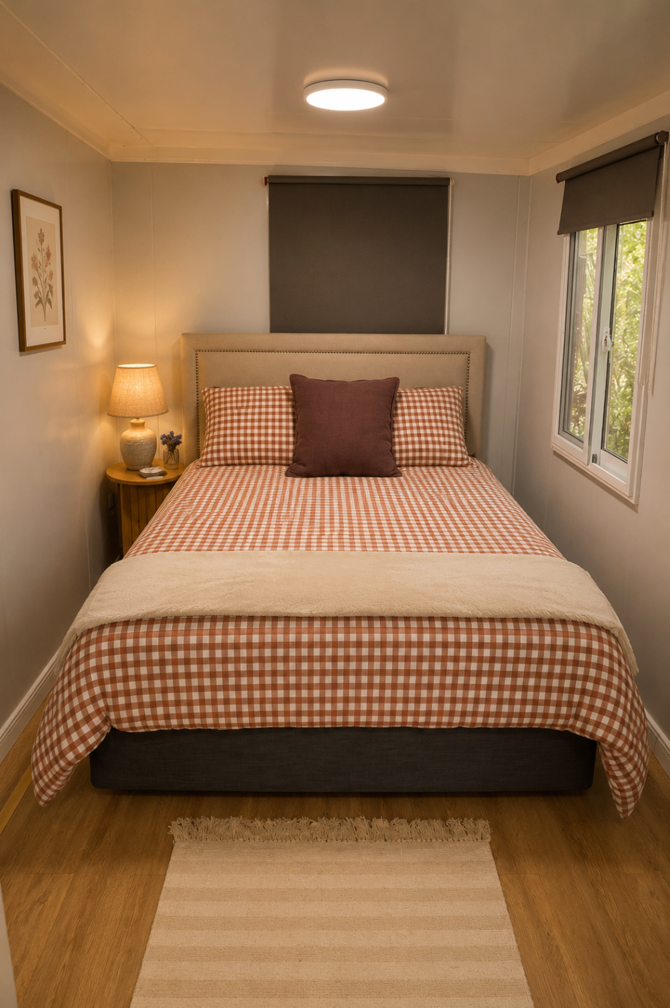 Queen bedroom at Mountain View Cottage